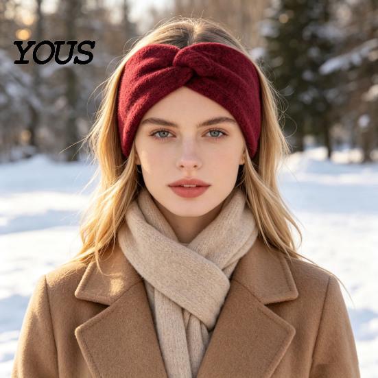 Winter Knitted Headband for Women Headband, Twist Knot Thick Warm Ear Knotted Hair Styling Warmers, Cozy Head Wrap Cold Weather Autumn Accessories