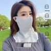 Summer Ice Silk Half Face Mask: Breathable, 3D-Stereo Design for Sun and UV Protection, Slimming Effect.