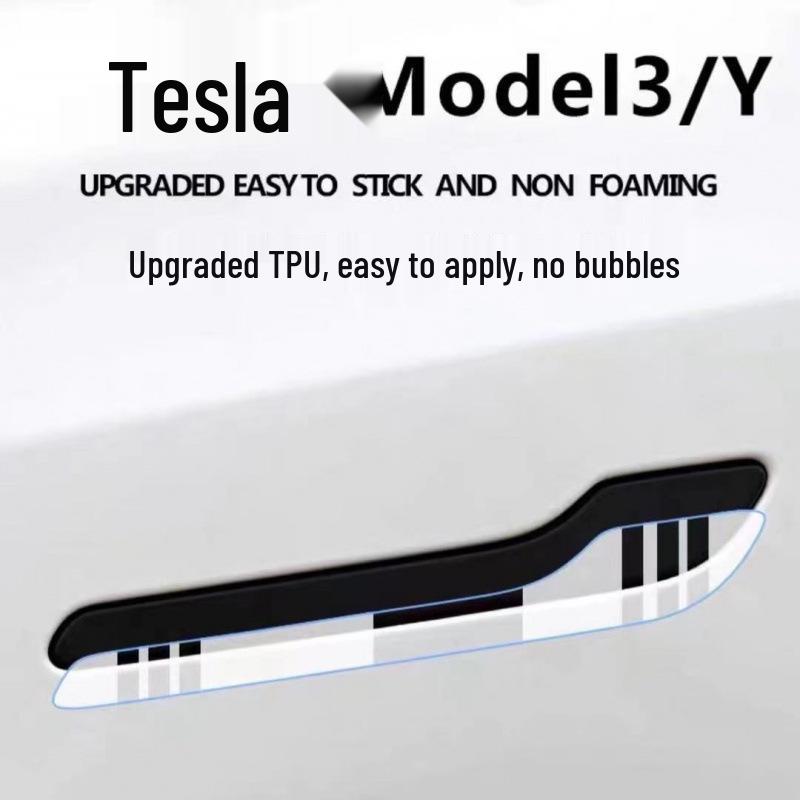 

Suitable for Tesla Model Y/Model 3 Door Handle and Bowl Protective Film Transparent