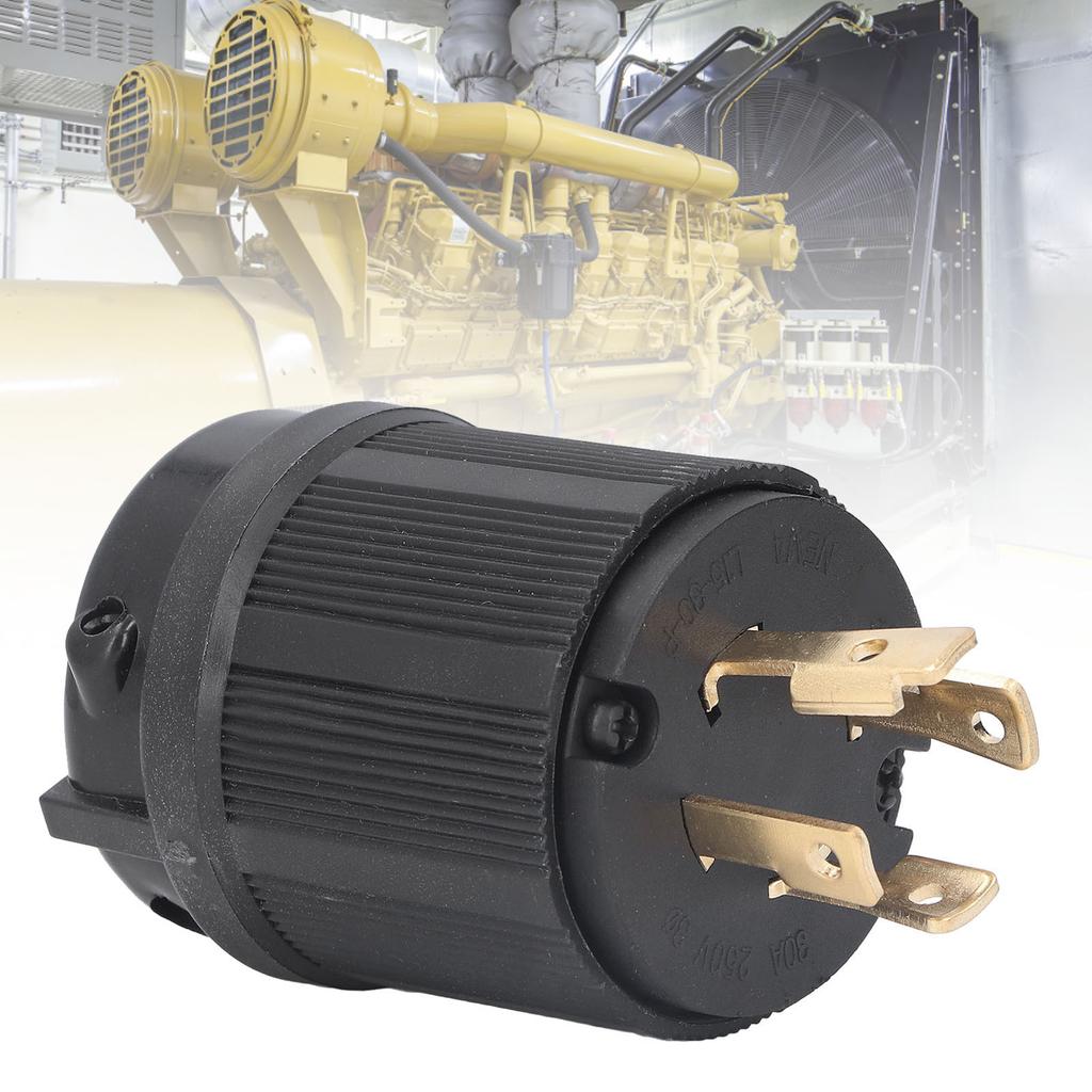 Wtyczka blokująca Standard US 4 otwory L15‑30P Adapter z kontaktami mosiężnymi 30A 250V do urządzeń