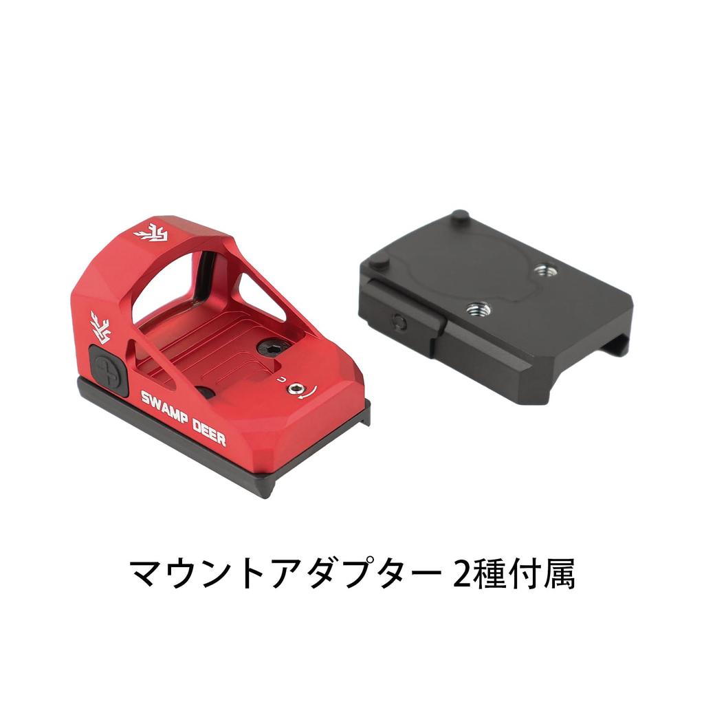 SWAMP DEER OPTICS HD1x24 Mini Red Dot Sight, 1500g Impact Resistant Open Dot Sight, Compatible with 20mm Rails (RD)