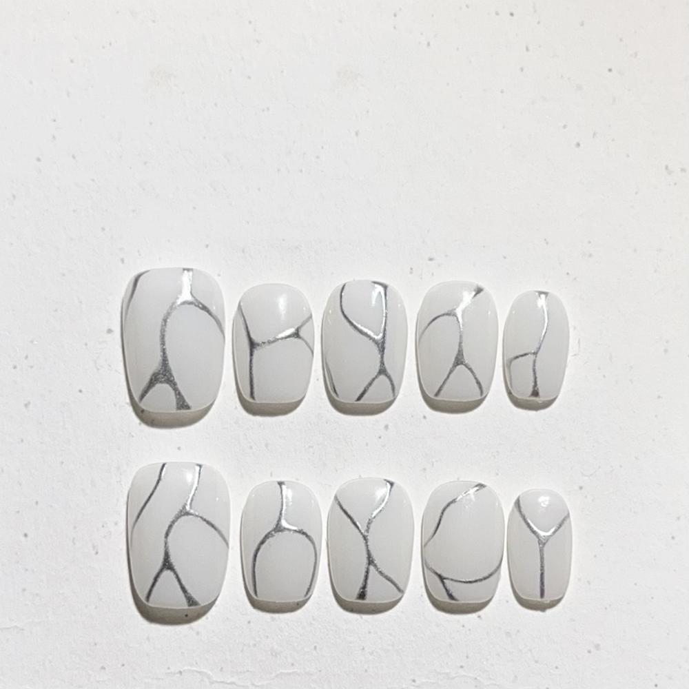 Handmade Cat Eye Short Square Oval Press On Nails With Bowknot Pearl Diamond Flower Star Decor Detachable Full Cover