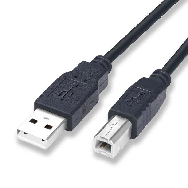 1m/1,5m skriverdatakabler Pure Copper Core Black Date-kabler USB A OTG Micro-USB-kontakt Skrivertilbehør
