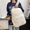 Schoolbag New Large-capacity Middle and High School Students Female Solid Color Casual Backpack Multi-compartment Travel Bag Trendy Schoolbag