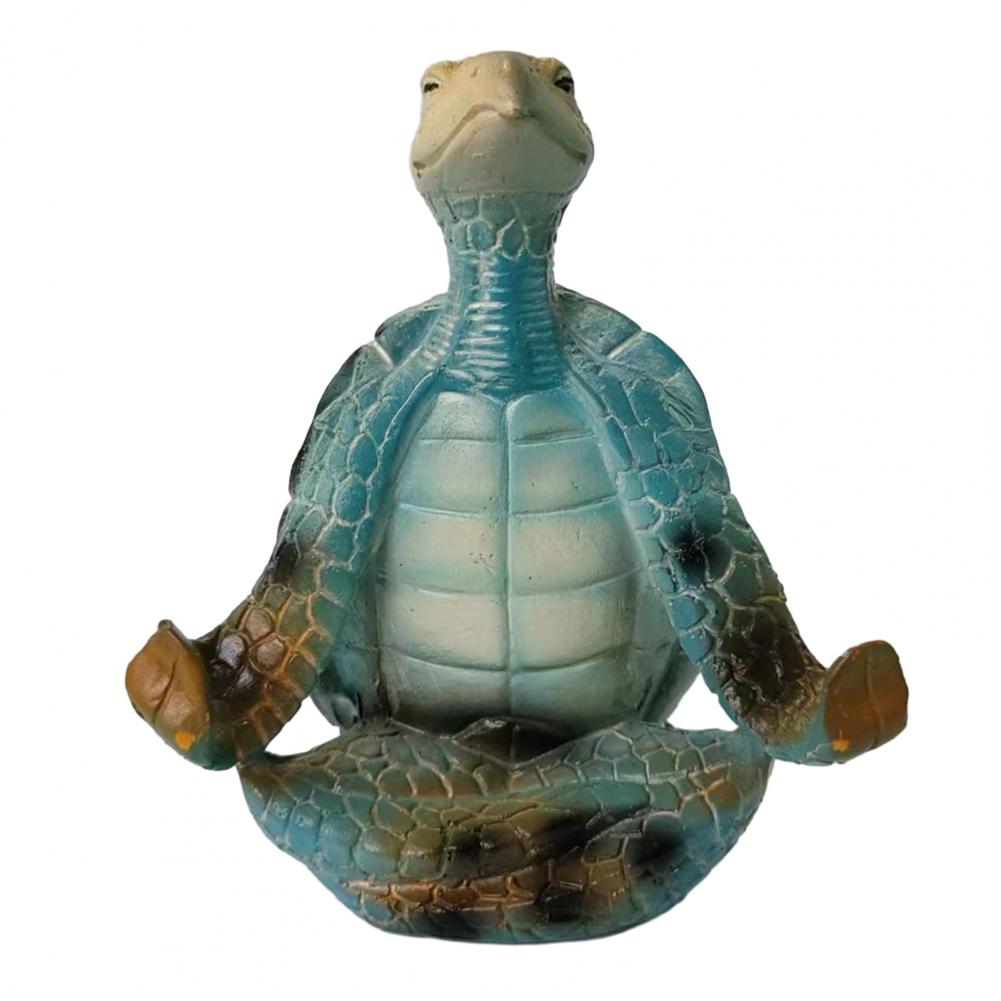 

Meditation Turtle Ornament Yoga Turtle Decoration Sitting Tortoise Figurine Sea Turtle Statue Home Office Decor