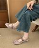 French Silver Casual Style Square Head Single Shoes Fairy Shoes 2025 New Spring Skirt Fashion Mary Jane Shoes