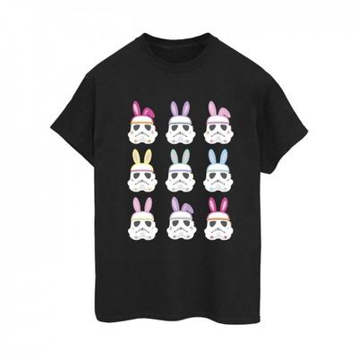 Camiseta feminina/feminina Stormtrooper Coelhinhos da Páscoa de algodão namorado