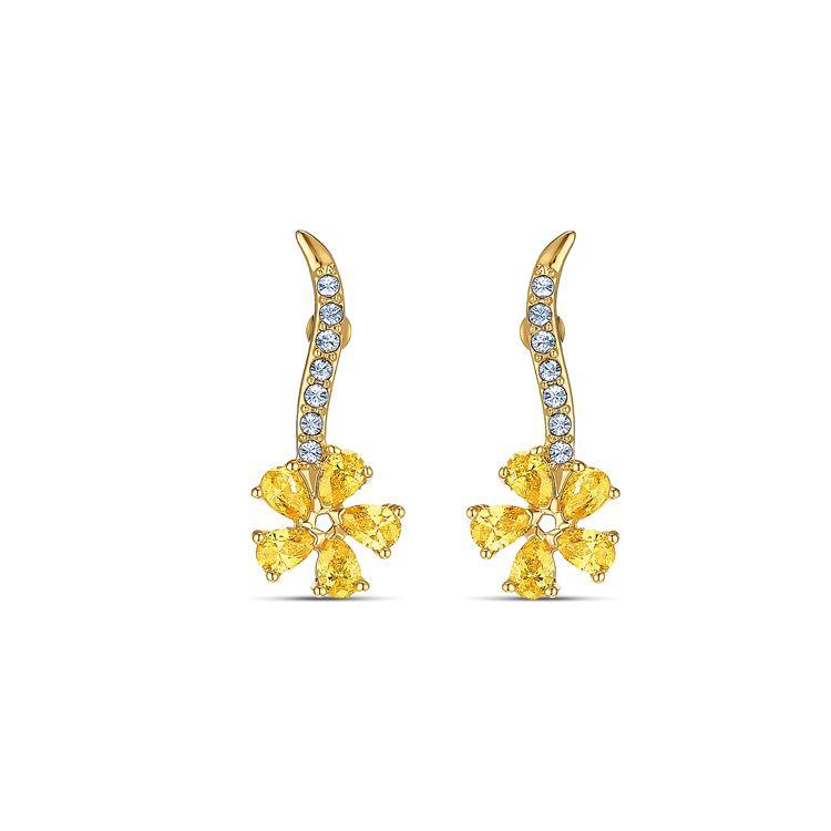 Swarovski Botanical Flower Pierced Yellow Earrings Women earrings 5535796 Box (Random Color)