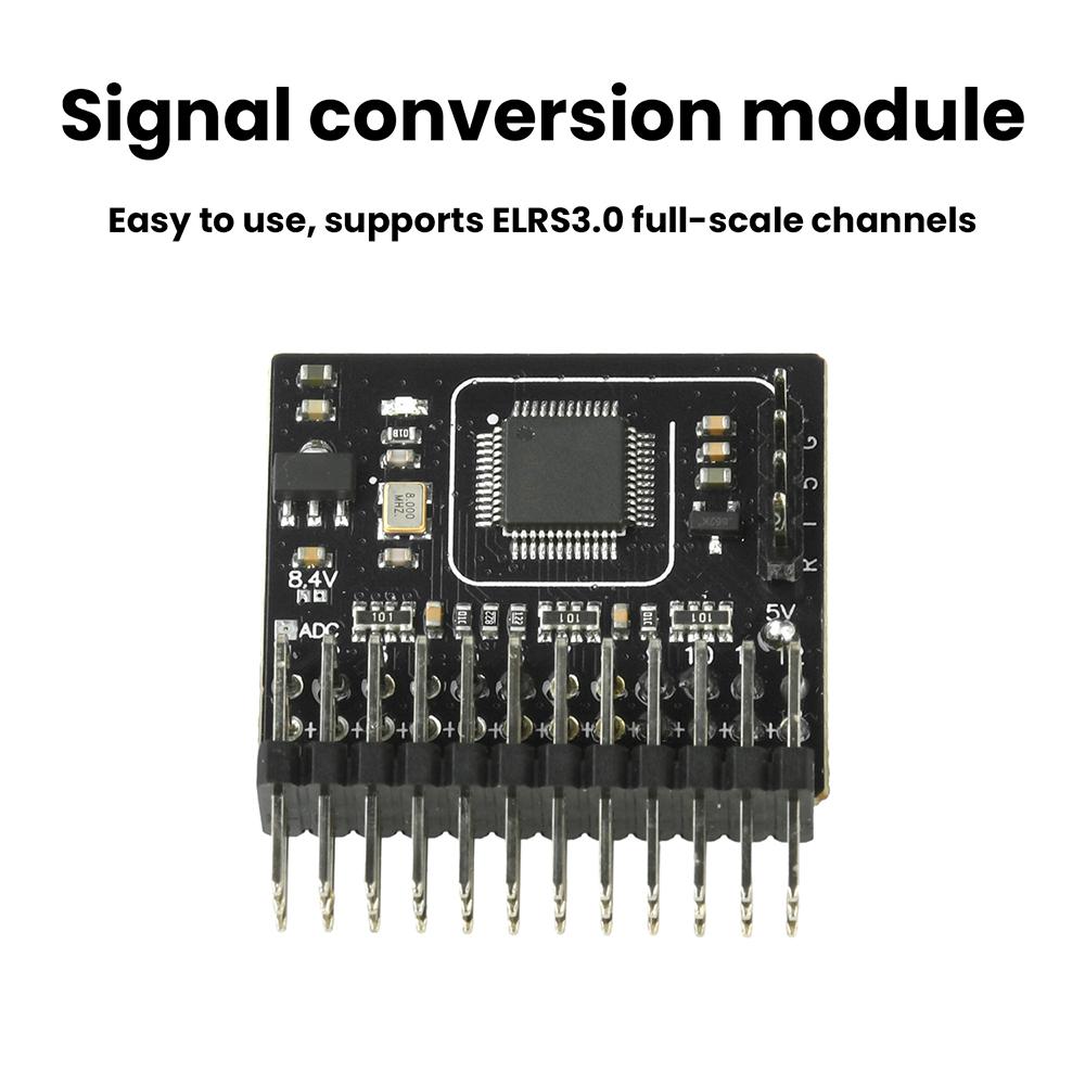 CRSF ELRS 2.4G 12CH PWM Signal Adapter DC 5-12V ExpressLRS3.0 RX 2400RX PWM/CRSF For RC FPV Drone Fixed Wing Car Boat Quadcopter