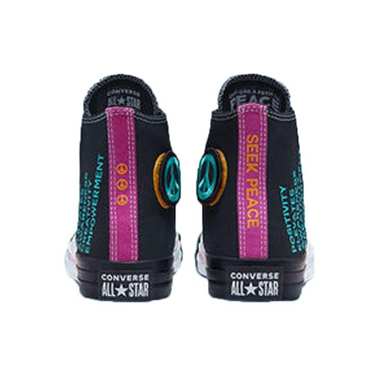 Converse Chuck Taylor All Star Hi Seek Peace Nero Magenta GS 266537F