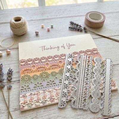 Metalen Stansvormen 5 Vintage Kantranden Rand Embossing Stencil Stansdelen voor Kaartmaken DIY Scrapbook Album Decoratie