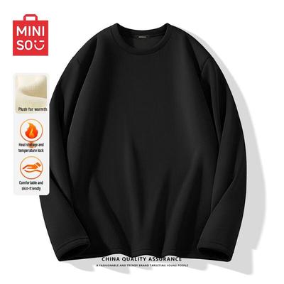 Men's Thermal Waffle Knit Crew Neck Long Sleeve Tee