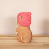 Figure Cat Figurine Interior Gardening Ornament Resin Knit Hat Birthday Present Gift Perfect Present Cb014b [Devalier] Women's [Genuine Product]