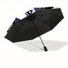Kuromi Sanrio Automatic Folding Umbrella with Sturdy Iron Frame, Portable Compact Travel Umbrella All-Season Use Parties 0807050