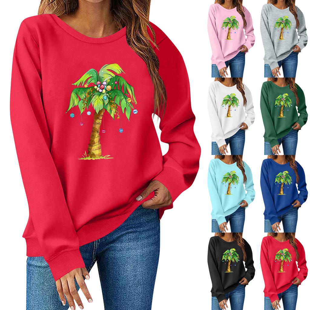 Women  Tops Women's Long Sleeve Sweatshirt Casual Crewneck Loose Fit Pollover Fleece Tops