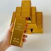1PC Fake Gold Bar Plastic Golden Home Decor Bullion Simulation Decoration Crafts Creative Brick Toy Shop Movie Prop Novelty Gift