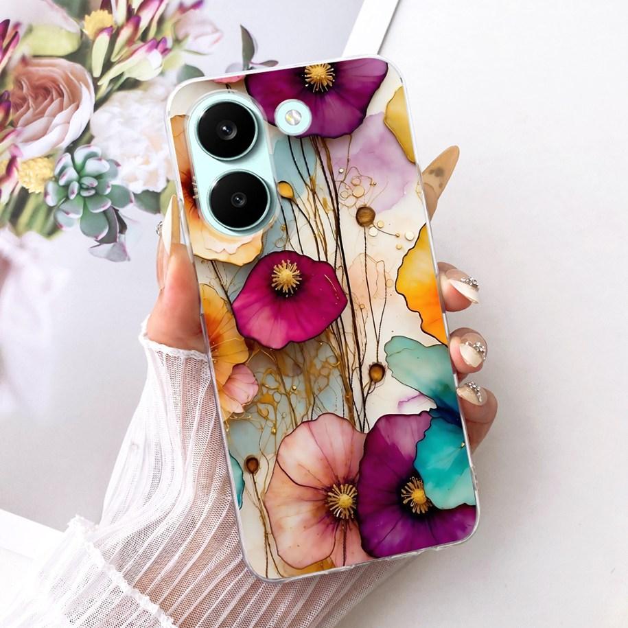 Case For Xiaomi Poco X8 Pro Max Cover Popular Flower Soft Silicone Transparent TPU Bumper For Xiaomi Poco X8 Pro X8ProMax Fundas