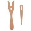 2Pcs Eye Needle Design Lucet Fork Kit Fork Type Structure Braided Craft Tools  For Bracelet Making