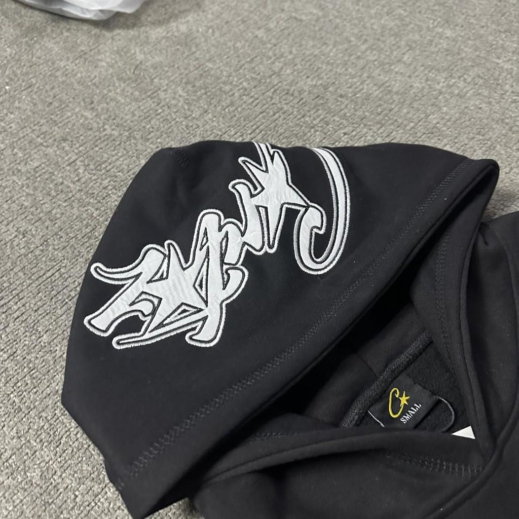 Corteiz Alcatraz C-Star Besticktes Hoodie und Fleece Jogginghosen Set