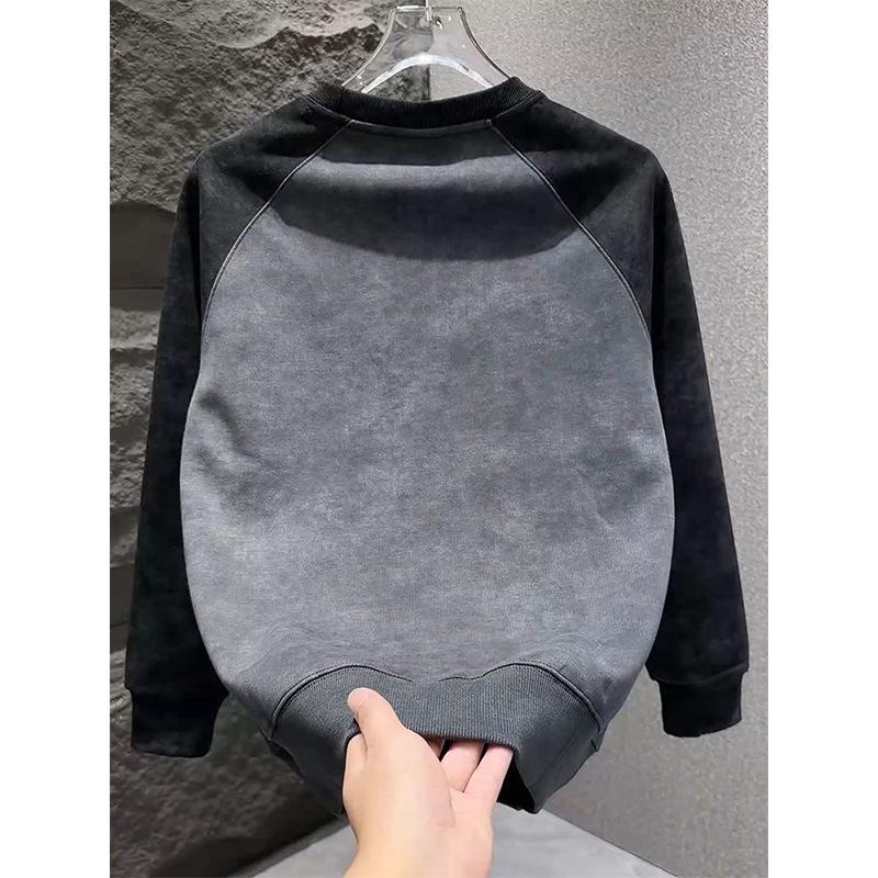 Men's Korean Style Color Block Tie-Dye Hoodie