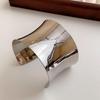 Minimalist Double-Layer Hollow Armlet: European & American Style, Exaggerated & Fashionable High-End Bracelet