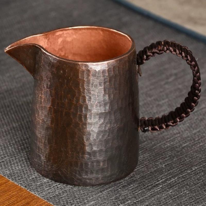 Vintage Čistě měděný Hrnček Rovný Ručně vyráběný Moscow Mule 230 ml Čajové hrnky Kladivo texturovaný Hrnček na pití Mules Mléko Voda Pivo