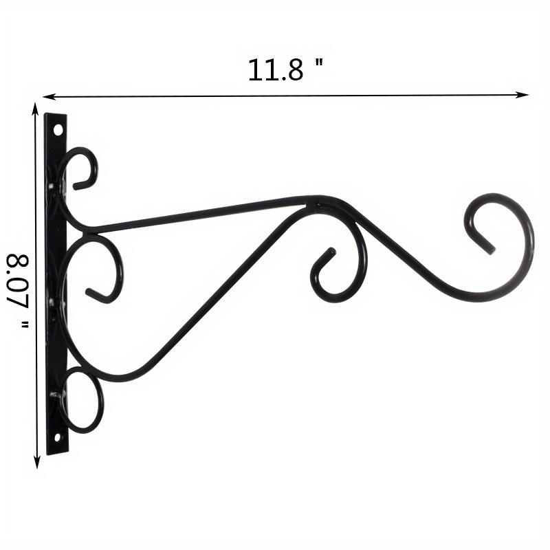 2 st/set Hängande Växtställ Väggkrok 11,8 tum Väggmonterad Växthängare för Blomkorgar Lyktor Fågelmatare Vindspel.