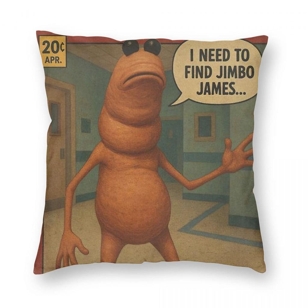 Marcus The Worm Robert Help Funny Meme Pillowcase Printed Polyester Cushion Cover Decor Pillow Case Cover Sofa Square 45X45cm