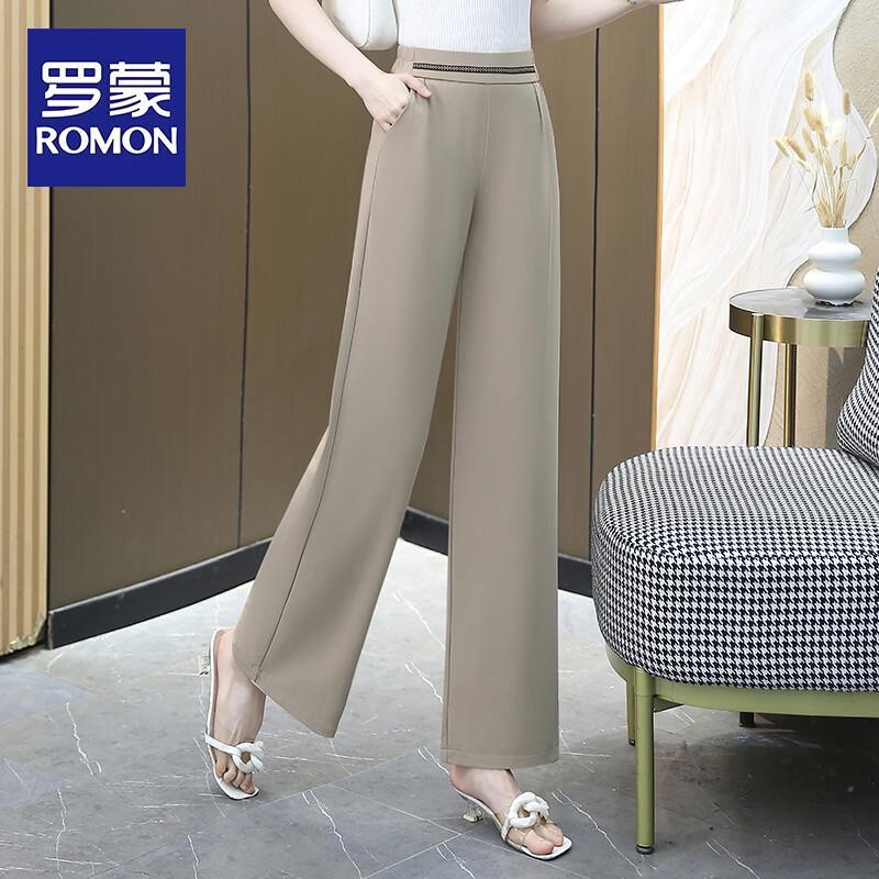

Romon Women s Summer Thin Straight-Leg Casual Pants 4XL