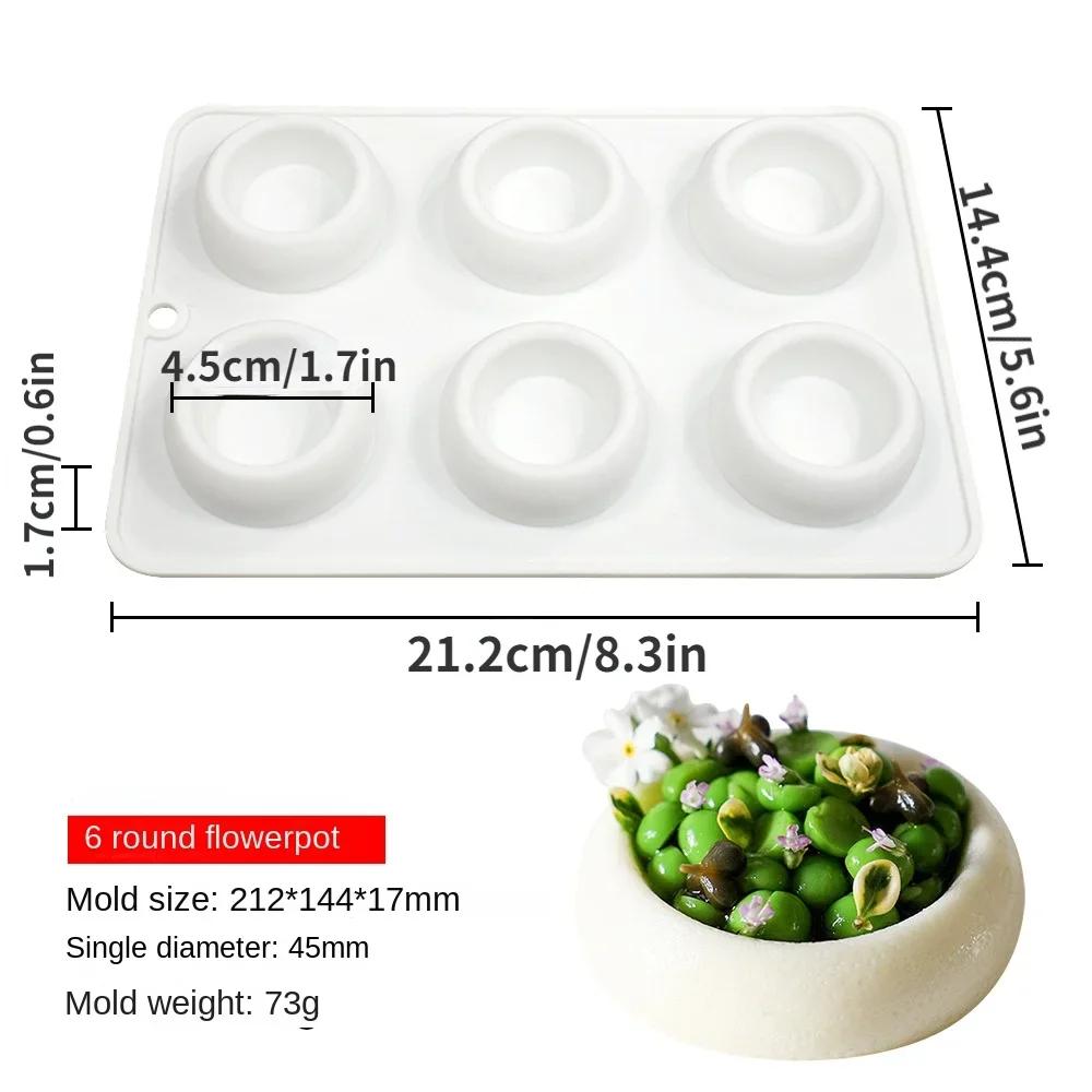 Flower-shaped Silicone Mold DIY Baking Tray for Cake Decoration Round French Mousse Home Baking Prop Kitchen Tool