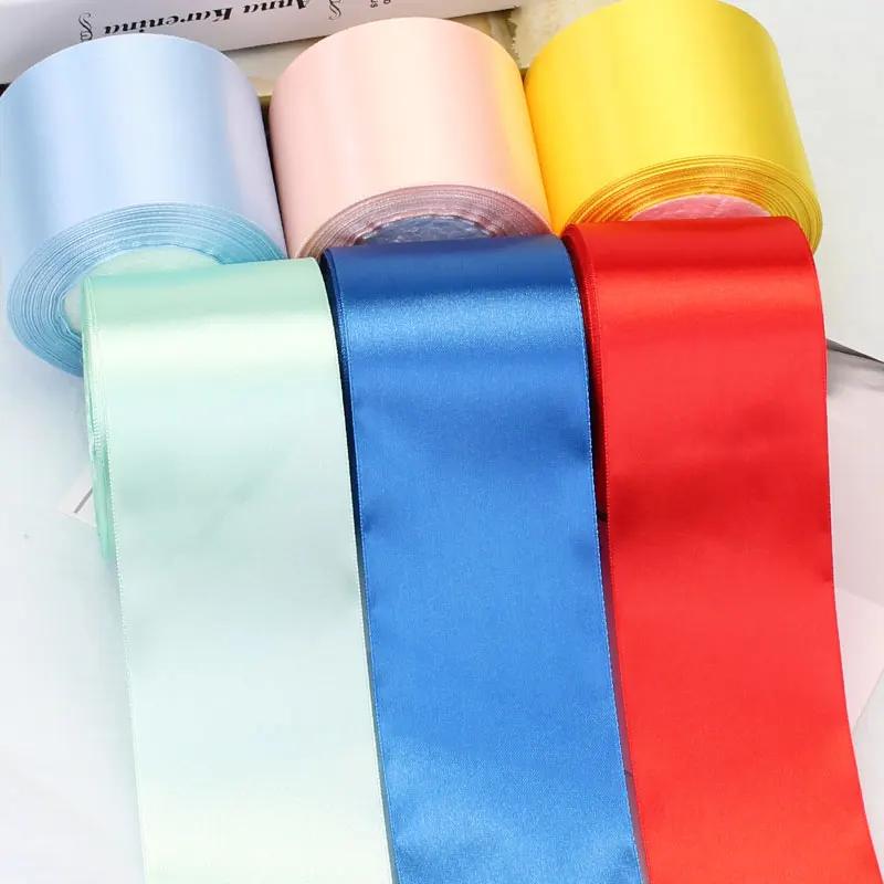 25Yards/roll 75mm Single Face Satin Ribbon Webbing Decoration Gift Christmas Ribbons Table and Chair Backrest DIY Decoration Bow