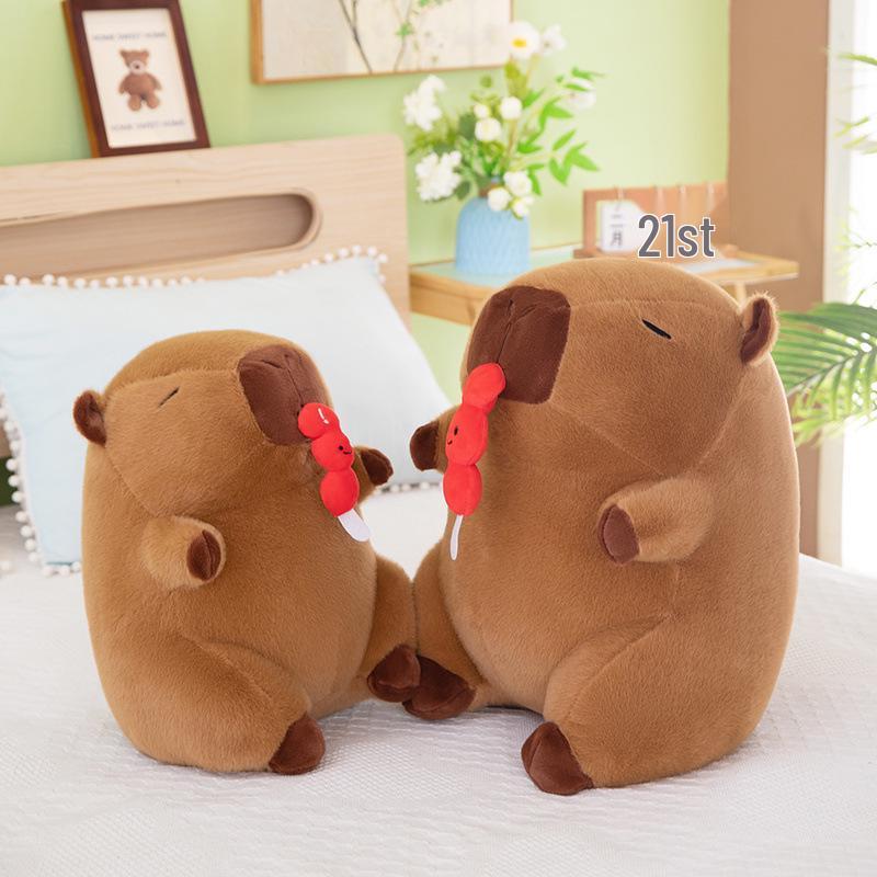 Adorable Candied Hawthorn Capybara Plush Toy - Cute and Quirky Birthday Gift for Girls