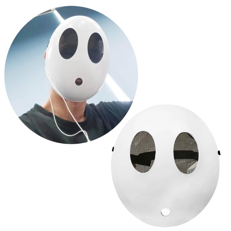 Zabawna maska Shy Guy na Halloween, maska do cosplayu, pełnotwarzowy dodatek do kostiumu, do odgrywania ról, na imprezę Halloweenową, wykwintnie wykonana