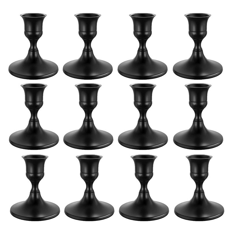 Vintage And Elegant Aluminum Tabletop Candlesticks Suitable For Valentine'S Day And Wedding Decorations