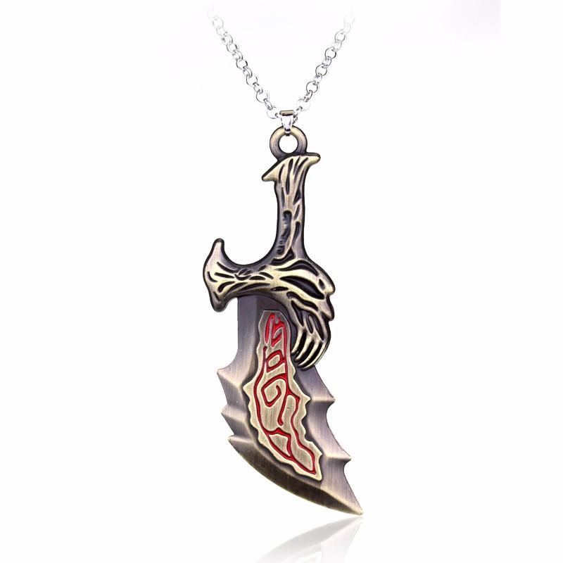 High Quality Game  Necklaces Kratos Symbol Amulet Alloy Metal Pendants Choker for Women Men Cosplay Jewelry Gifts