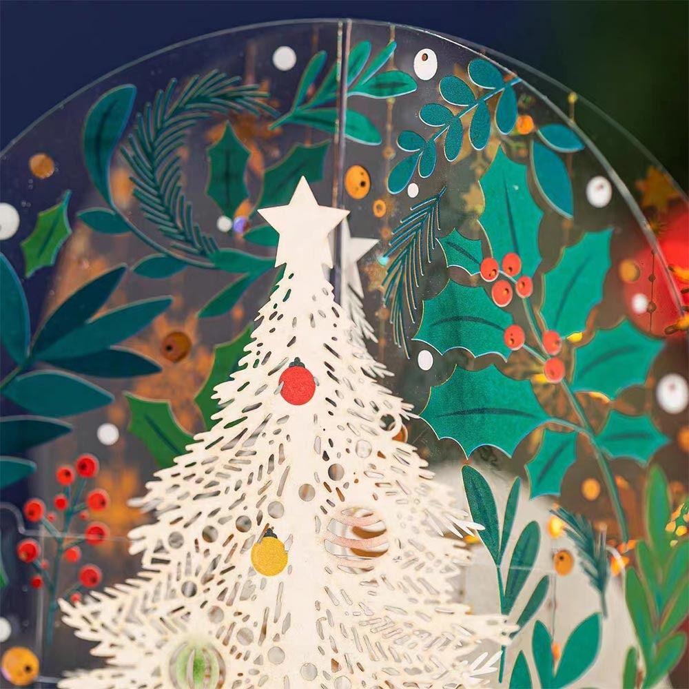 Paper Merry Christmas Blessing Cards with Envelope Paper Carving Postcard  Festival