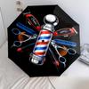 1PC Barber Shop Vintage Style Automatic Umbrella - Suitable Travel Outdoor Portable Umbrella Birthday Gift Daily Essentials