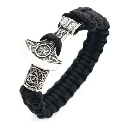 Breloque Hache Perun Slave Amulette Kolovrat Perles Runes Vikings Bracelet Vikingos Bijoux Homme