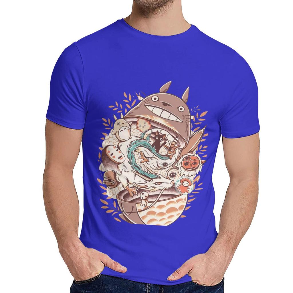 Pure Cotton Ramen Horor Hayao Miyazaki Japanese Anime T Shirt Unisex Unique Design Soft Cotton Fashion