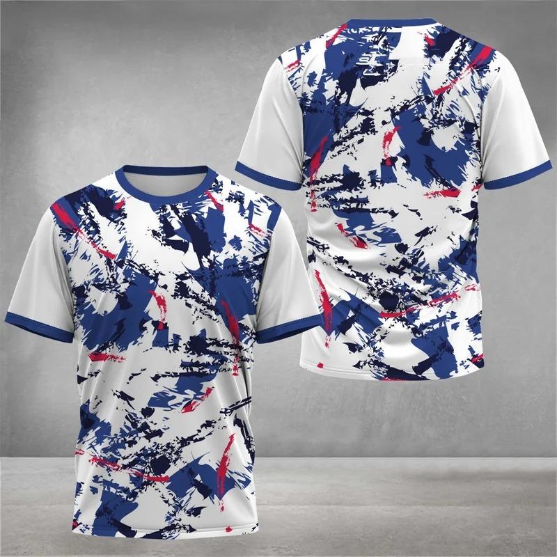 Herren Tennistrikot Unisex Sport T-Shirt Kleidung Atmungsaktiv Schnelltrocknend Kurzarm T-Shirts Druck Rundhalsausschnitt Sport T-Shirts Oberteile