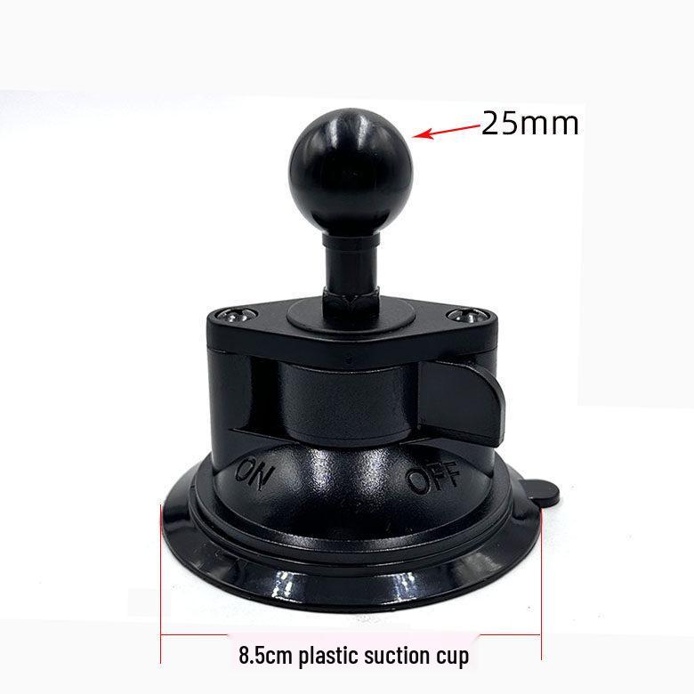 17mm Ball Head Magnetic Phone Holder with Aluminum Rod and Suction Cup Mount for Car