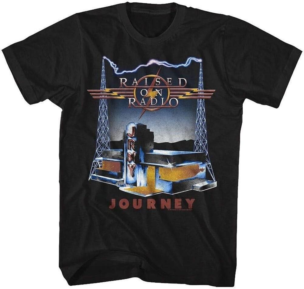 

Raised On Radio Journey Heavy Cotton Black All Size Shirt TT131 Unisex T-Shirt XXXL