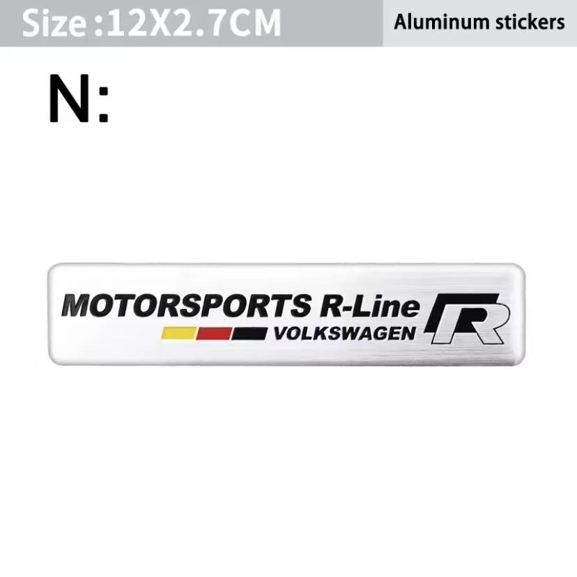 Volkswagen Series Aluminum Badge Car Body Stickers Decals For VW GTI Polo Golf Passat Tiguan Arteon Taigo Caddy Jetta CC Hub Cap