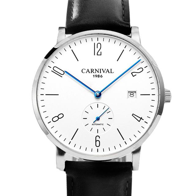 CARNIVAL Ultra-thin Mens Watches Top Brand Luxury Waterproof Casual Simple Watch Men Automatic Mechanical Watch Relogio