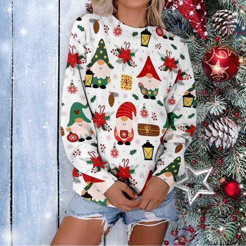 

IHUASU Women s Fashion Casual Long Sleeve O-Neck Blouses & Shirts S