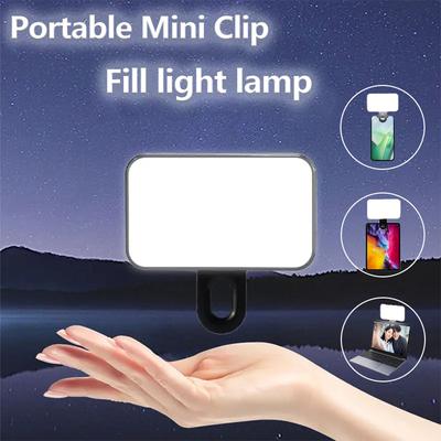 Lampe LED Clip Selfie Portable Rechargeable 3 Modes Lumière d'Appoint pour Téléphone Ordinateur Portable Tablette Maquillage Appel Vidéo Réunion en Ligne Éclairage