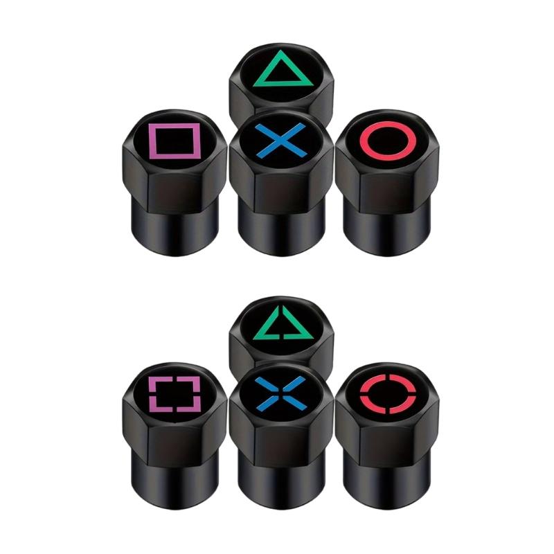 Universal Airtight Seal Stem Caps with Pattern Car Wheel Tire Valves Stem Caps Tire Accessory Car Tyre Air Pressure Caps