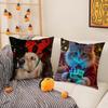 Fantasy And Quirky Animal Christmas Pillow Case Silky Short Plush With Invisible Zipper Dustproof Sofa Cushion Cover