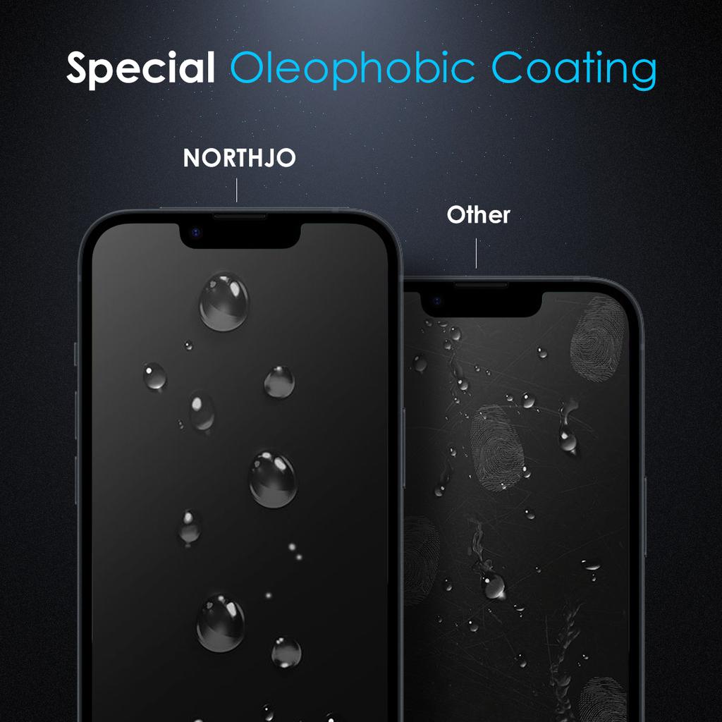 NORTHJO A+ For iPhone 16e HD Screen Protector 2.5D Arc 28 Degree Anti-Spy 0.3mm Tempered Glass Film