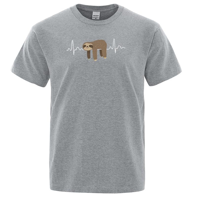 Sloth Resting On Tummy Printing Unisexs T Shirts Crewneck Soft TShirts Comfortable S3XL Tee Shirts Oversized Casual TShirt Unisex